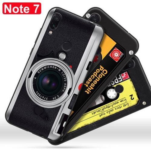 For xiaomi redmi Note 7 Case Note7 retro painted soft TPU Phone Cover redmi Note 7 ShockProof silicone redmi Note7 funda case