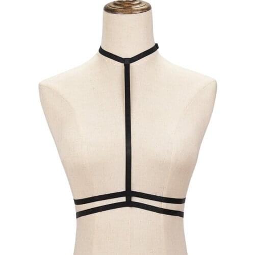 Womens goth belt Sexy Lingerie Hollow Cage Body Harness Bra Bandage Push bondage top Bustier Sport Underwear Bondage Lingerie