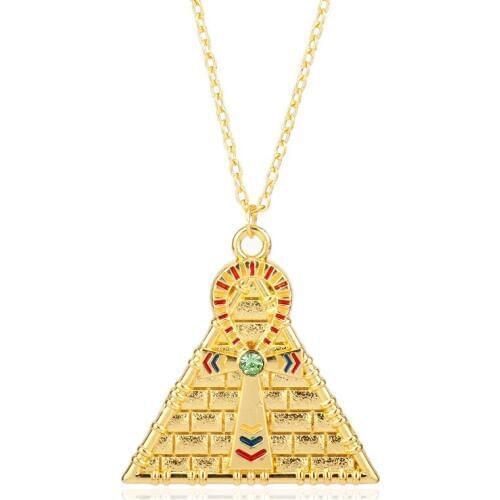 Ancient Egypt pyramid Cross Necklace Egyptian Key of Life Pendant Necklace Women Fashion Jewelry Charm Choker