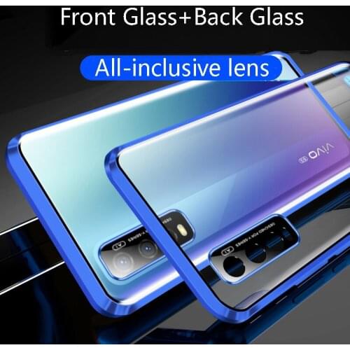 Full Double Sided Magnetic Adsorption Phone Case For VIVO V20 Y72 Y50 Y30 Y20i Nex3S X60 X50 X30 Pro Camera Lens Protector Film