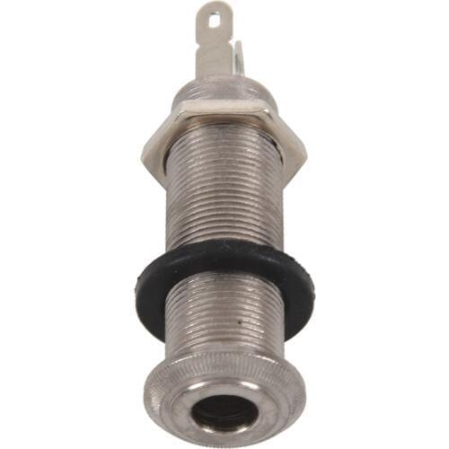 Electric Guitar Jack Chrome Threaded Cylinder Output Input Jack Plug Sockets 1/4 inch for Electric Guitar