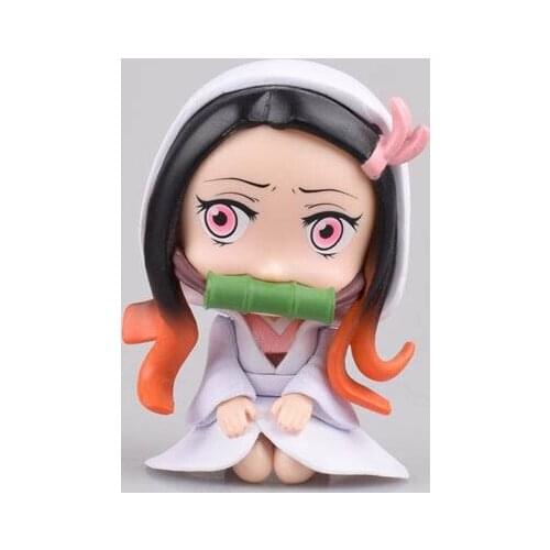 Q.Ver Kimetsu No Yaiba Nezuko Tanjirou Zenitsu Giyuu Inosuke PVC Action Figure Anime Demon Slayer Figurine Toys