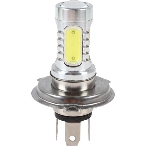 1PC 7.5W Auto High Power Lens Car Fog LED Bulb Lamp Daytime Running Light H4 9003 HB2 COB P43t High Low Beam Hi/lo Red Amber