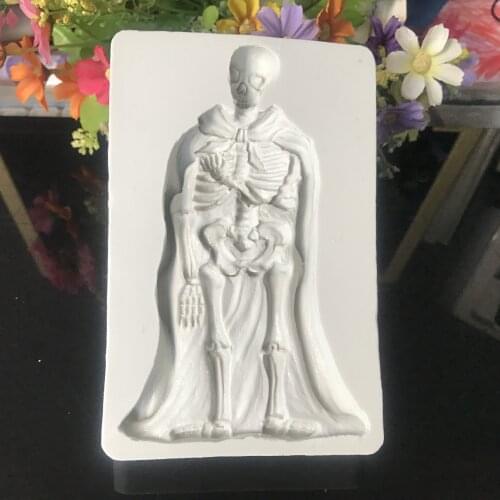 Halloween Fondant Mold Easter Skull Skeleton Hand Melon Chocolate Silicone Mold Diy Cake Decoration Resin Mould