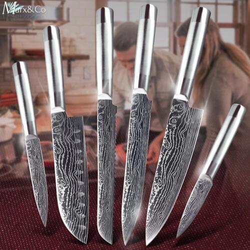 Chef Knives Kitchen knives Japanese 7CR17 440C High Carbon Stainless Steel Fruit Utility Santoku Chef Slicing Bread Knife