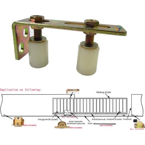 LPSECURITY Sliding gate Nylon rollers with bracket