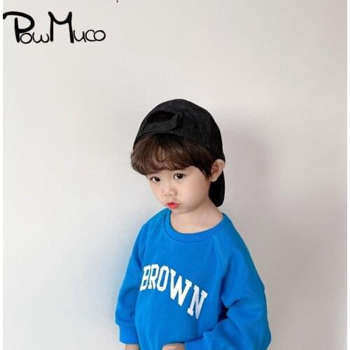 Powmuco Cute Embroidered Print Childrens Baseball Caps Infant Comfortable Warm Sunscreen Hats Hair Accessories Birthday Gifts
