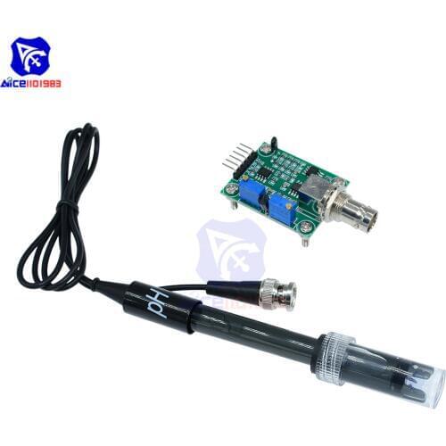Diymore Liquid PH0-14 Value Detect Sensor Module with PH Electrode Probe BNC for Arduino