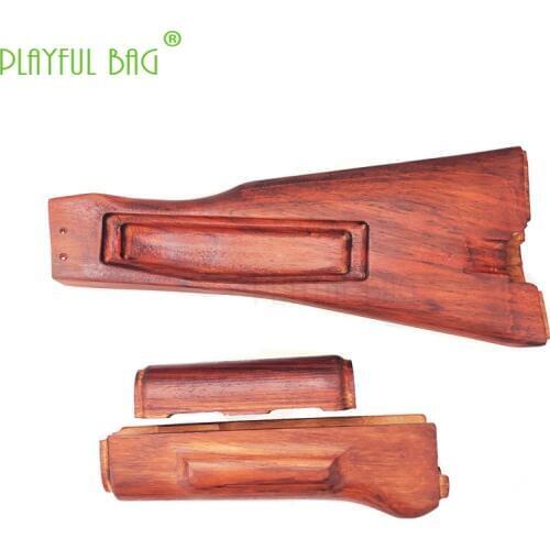 CS Toy part AK Solid Wood Kit Three-piece Kit AK105 CPAK74MS Water Bomb Modification of Red Flower Pear Wood Guard Backrest KD55