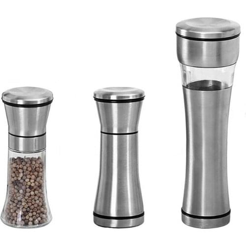 Stainless Steel Pepper Grinder Solid Seasoning Rolling Machine Thickness Adjustable 3 Sizes Available