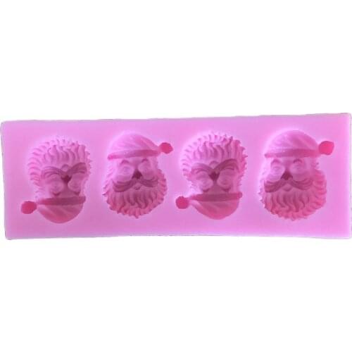 New Arrival Santa Claus Chocolate Candy Jllo 3D Silicone Mould Cartoon Figre/cake Tools Mold Sugar Craft Cake Decoration D203
