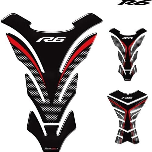 Motorcycle fuel tank pad, suitable for YAMAHA R6 YZFR6 YZF-R6 YZF R6 fuel tank sticker, 3D carbon appearance