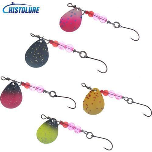 HISTOLURE Spinner Bait 2.3g Spoon Sequins Lures Jig Metal Fishing Lure Bass Hard Bait with single Hooks Fishing Bait