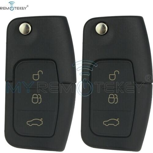 Remtekey 2pcs 3M5T 15K601 AB 3 button 433 Mhz ID63 Chip For Ford B-Max Fiesta Focus Galaxy Kuga S-Max 2008 2009 2010 2011