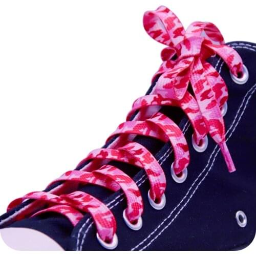 Coolstring Heat Transfer Printing Laces 7MM Flat Shoe Accessories Innovative Blue Red Green Camouflage Military Hiking Shoelaces