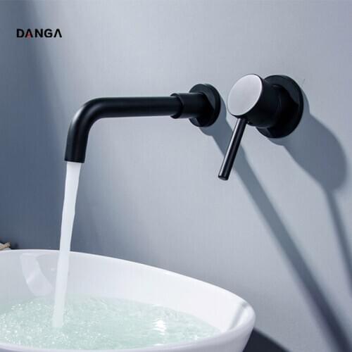 Vanity Faucet Bathroom Faucet Concealed Water Faucet Sink Tap Brass Basin Water Tap Hot and Cold Bath Mixer Wall-mounted Faucet