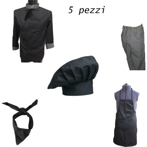 Uniform jacket pant hat Cook apron restaurant chef clothes work