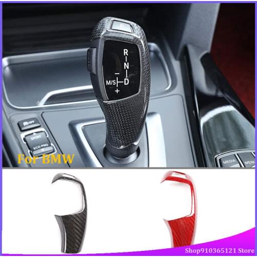 For BMW X52018-2013 Gear Shift Head Protective Cover Gear Lever Cover Real Carbon Fiber Car Interior Modification Accessories