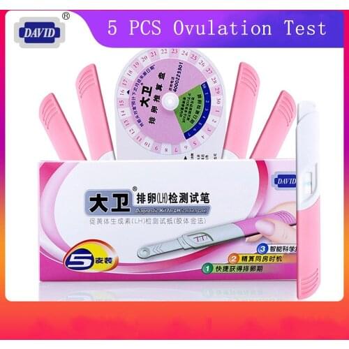 5 PCS Ovulation Test Pen Urine Cup Midstream Test Rapid Optimal Sensitivity Digital Ovulation Predictor Kit Over 99% Accuracy
