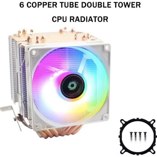 6 Heat Pipe 140W CPU Cooler Fan For Intel LGA 1150 1151 1155 1200 1366 2011 AMD AM3 AM4 Heatsink X79 X99 Motherboard Radiator