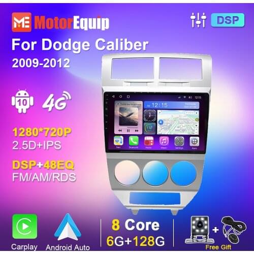 For Dodge Caliber 6G+128G Car Radio Multimedia player 2009-2012 Autoradio Touch screen GPS Navigation Head Unit Android 10 WiFi