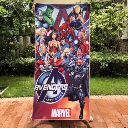The Avengers Captain America Polyester Cartoon Adult Bath Towel Children Kids Large Beach Towel Home Textile Decor 70x140CM