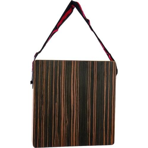 Cajon Boxdrum Travel Drum Accompaniment Music Boxdrum Percussion Instrument Solid Wood Portable with Strap