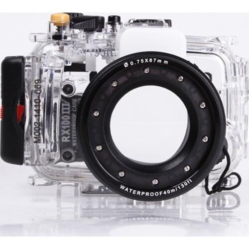Meikon 60m 165ft Underwater Waterproof Camera Case Scuba Diving Housing For SONY RX100 III RX100 Mark 3