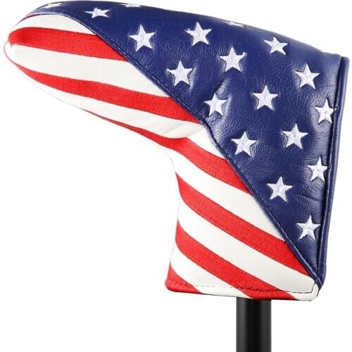 Golf Stars and Stripes Golf Putter Club Head Cover Headcover for Scotty Cameron Odyssey Blade Callaway Taylormade Etc
