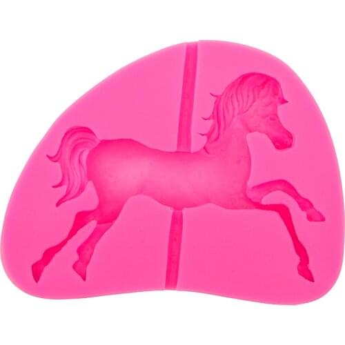 Carousel horse 3D Silicone Mold Mould For Soap,Candy,Chocolate,Ice,Cake Decorating tools F0552