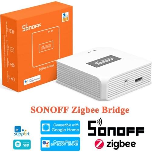 SONOFF Zigbee Bridge For SNZB-01 / SNZB-02 / SNZB-03 / SNZB-04 Zigbee Device Smart Home Sensor Compatible with Alexa Google Home