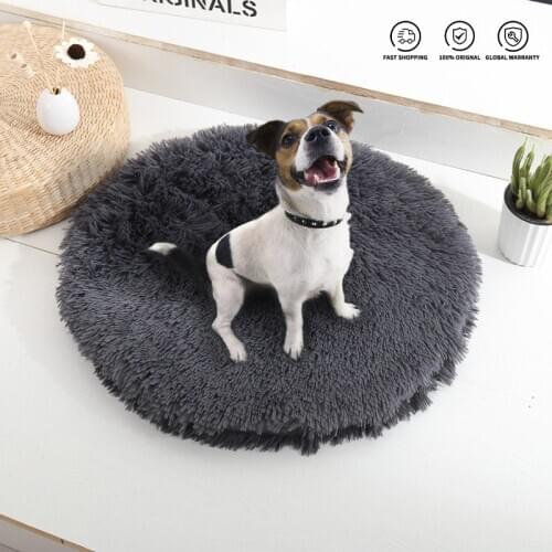 Dog Cat Soft Plush Round Mat Cushion Warm Light Washable Blanket 7 Colors Available Without Cotton For Cats Or Small Dogs