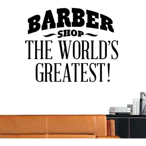 Barber Shop Sticker Chop Bread Decal Haircut Shavers Posters Vinyl Wall Art Decals Decor Windows Decoration Mural Mb0048