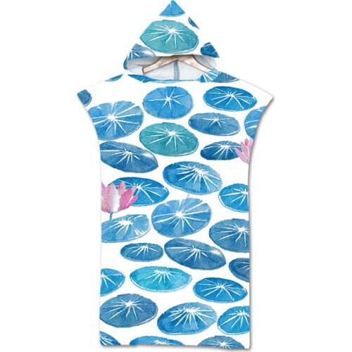 New Marine geometry Towel Adult Microfiber Dressing Robe Hooded Bath Towel Swimming Surfing Beachwear