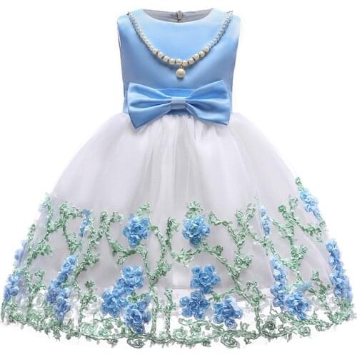 Kids Dress For Girls Wedding Evening Bow Tulle Tutu Dresses For Teen Baby Girls Birthday Princess Party Dress Childrens Clothes