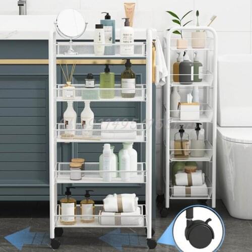 Toilet Shelf Bathroom Household Toilet Hair Dryer Storage Rack Toilet Floor Trolley Storage Supplies