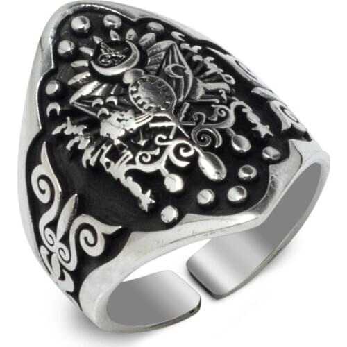 Ottoman State Crested Archer (Thumb Ring In Traditional) Model ring