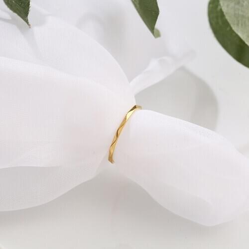 Pink Gold Color Stainless Steel 1.0mm Rings For Women Finger Jewelry, Minimalist Woman Ring Wedding Gifts Accessories