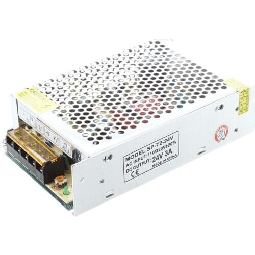AC 110/220V 24VDC 3A 72W Power Supply Transformer for LED Flexible Strip Lamp