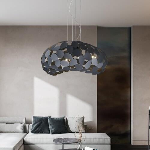 Home Decoration Salon LED Chandeliers for Living Dining Room Salon loft Stainless Steel Art Golden hanging lamps for ceiling