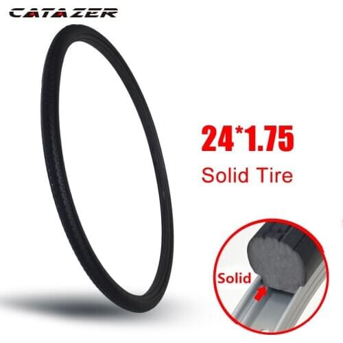 24*1.75 Bicycle Solid Tire 24 Inch Non Inflation Anti Stab Tyre Electric Bike 24x1.75 Solid Tyre Not Tube E Bike