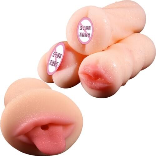 Adult Sex Toys for Men Realistic Deep Throat Male Masturbator Silicone Artificial Vagina Mouth Anal Erotic Oral Aircraft Cups