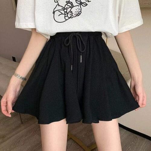 2021 Fashion New Hot Large Big Plus Size Summer Women Wide Leg Shorts Skirt Slim Chiffon Comfort Students Girls Casual Shorts