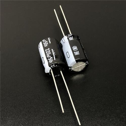 10Pcs/100pcs 220uF 50V NICHICON HE Series 10x16mm Extremely Low Impedance 50V220uF Aluminum Electrolytic Capacitor