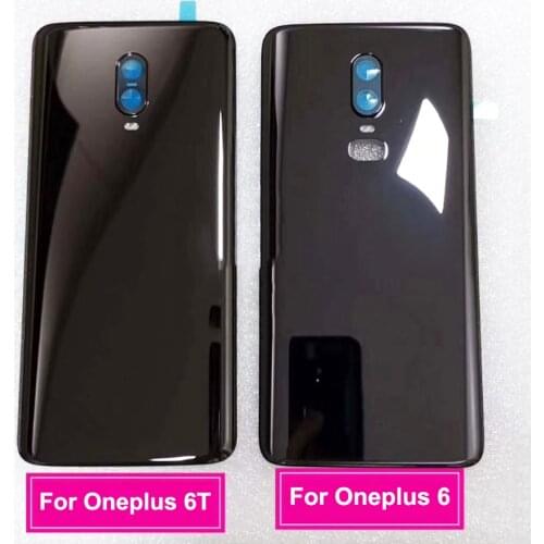 100% Original For Oneplus 6 6T Glass Battery cover Door Smart Phone Back Cover Replacement Repair Part for one plus 6 1+6 6T