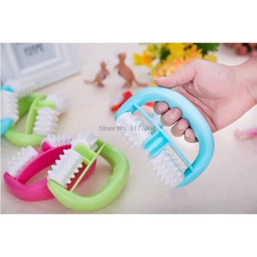 DHL 100pcs 3colors D Type Fat Control Roller Massager Leg Abdomen Neck Buttocks Fast Anti Cellulite Face Lift Skin Care roller