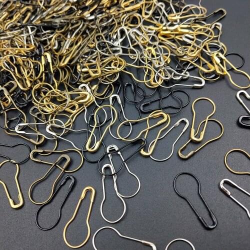 100Pcs/pack Metal Gourd Shape Safety Pins Craft Marker Tag Clips Knitting Cross Stitch Sewing Tools DIY Accessories