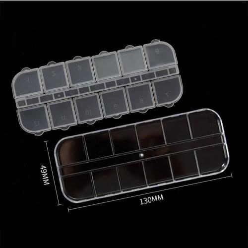 12 Cells Clear Plastic Decor Storage Case Container Gems Jewelry Storage Box Jewelry Packaging And Display Supplies