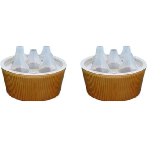 2Sets Tulip Hydroponic Pot 5 Hole Tulip Bulb Hydroponic Special Flower Pot Tulip Flower Pot Hydroponic Flower Pot