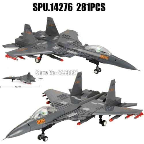 Jx001/4001 281pcs J15 Military Plaaf Fighter Building Block 1 Toy